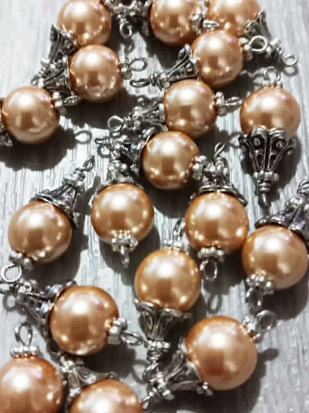10mm Glass Pearl Bead Charms
